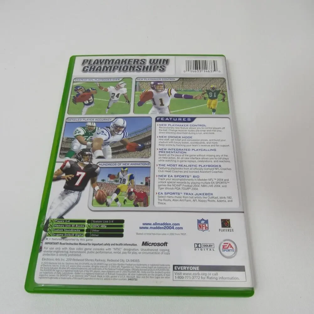 Madden NFL 2004 (Original Xbox) Mike Vick Falcons ‎ CIB